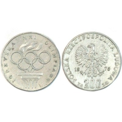 200 zł, srebro Igrzyska Olimpiady 1975 Montreal