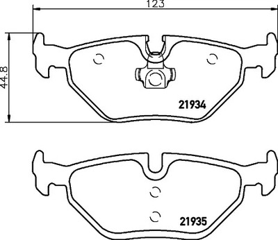 HELLA КОЛОДКИ ГАЛЬМІВНІ 8DB 355 008-761