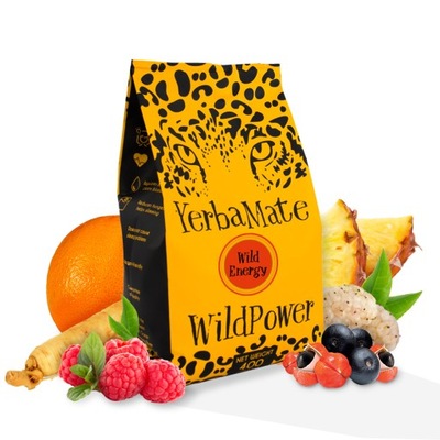 YERBA MATE WILD POWER WILD ENERGY ENERGIA ŻEŃ-SZEŃ GUARANA ANANAS 400G