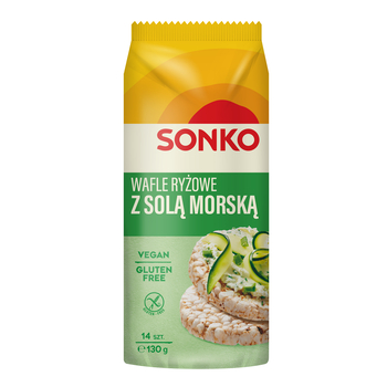 SONKO WAFLE RYŻOWE SŁONE 130G. ..