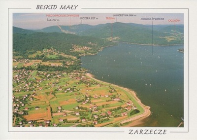ZARZECZE K. ŻYWIEC - JEZIORO ŻYWIECKIE - Z LOTU PTAKA - BESKID MAŁY