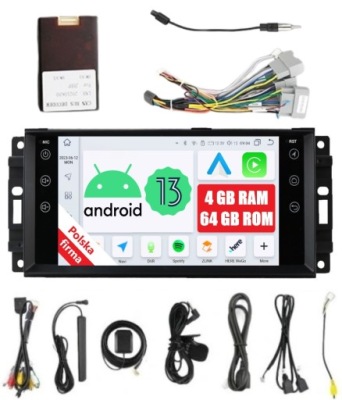 RADIO 2DIN NAWIGACJA ANDROID JEEP 3/32 GB DSP LTE CARPLAY