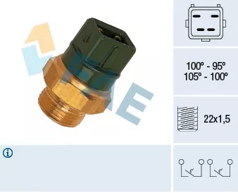 FAE 38010 ПЕРЕКЛЮЧАТЕЛЬ ТЕПЛОВОЙ, ВЕНТИЛЯТОР РАДИАТОР