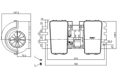 NISSENS VENTILADOR SOPLADORES 24V DAF 65 CF 75 CF 85 CF CF 65 CF 75 CF  