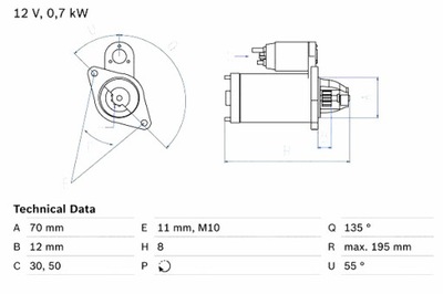 BOSCH СТАРТЕР NISSAN ALMERA II ALMERA TINO PRIMERA 1.5-2.0