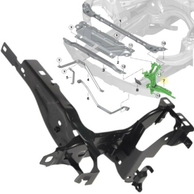 Панель фары правый – bmw 3 g20 - 51647422294 фото №1