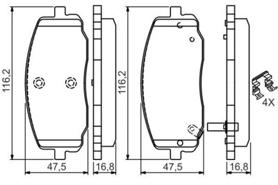 BOSCH 0 986 494 594 КОЛОДКИ ТОРМОЗНЫЕ