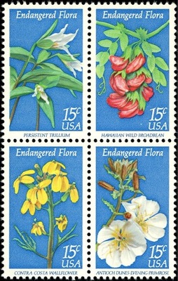Stany Zjednoczone 1979 Znaczki 1386-9 ** kwiaty