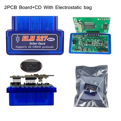 ELM 327 Bluetooth OBD2 V1.5 z PIC18F25K80 2PCB