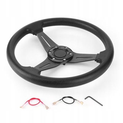 SPORTS TYPE STEERING WHEEL PLASKA BLACK  