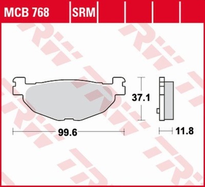 TRW LUCAS ZF TRINKELĖS STABDŽIŲ KH408 ORGANIC BETA EVO 80 '09-, PRZOD, YAMAHA 