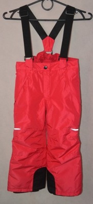 Ocieplane spodnie narciarskie na szelkach 110/116 cm