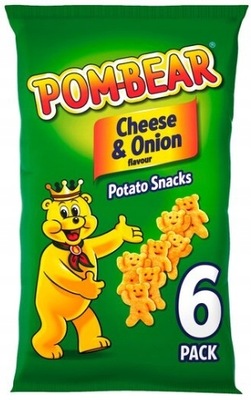 1x78g POM-BEAR Cheese & Onion chrupki 6 szt UK