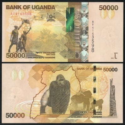 $ Uganda 50000 SHILLINGS P-54e UNC 2022