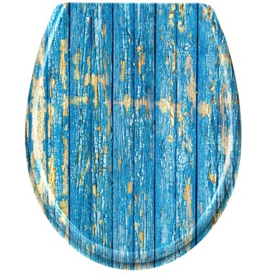 Deska sedesowa wolnoopadająca, z twardego plastiku (niebieskie deski)