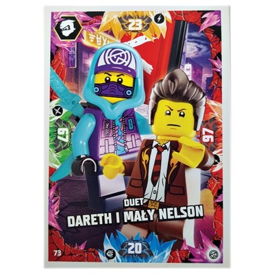 Karta LEGO Ninjago S8 73 Duet Dareth i Mały Nelson
