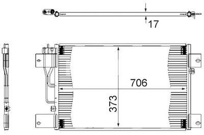 MAHLE КОНДЕНСАТОР КОНДИЦІОНЕРА 720X390X16 SCANIA P G R T 01.03-