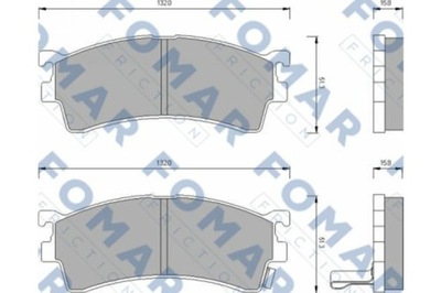 FOMAR FO 679881 КОМПЛЕКТ КОЛОДОК ТОРМОЗНЫХ