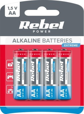 Baterie alkaliczne Rebel EXTREME LR06 AA 4szt