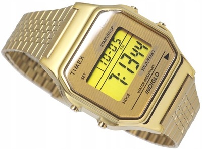 ZEGAREK TIMEX TW2R79200 GOLD DIGITAL INDIGLO + BOX