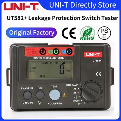 UNI-T UT582 cyfrowy Tester RCD (ELCB) AUTO RAMP