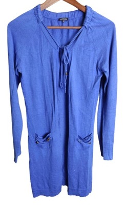CAROLINE BISS niebieski sweter bawełna jedwab S