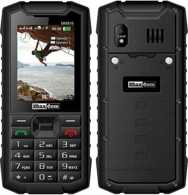 Telefon komórkowy Maxcom MM916 Strong IP67 Dual SIM Czarny | Stan: Dobry
