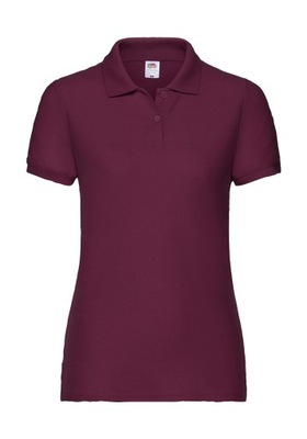 DAMSKA KOSZULKA POLO FRUIT OF THE LOOM 65/35 Burgundy S