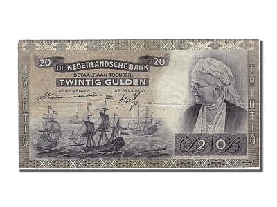 Banknot, Holandia, 20 Gulden, 1941, 1941-03-19, AU