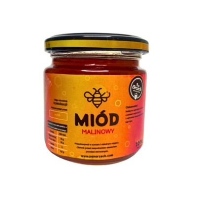 Miód malinowy 100% naturalny 1100g,