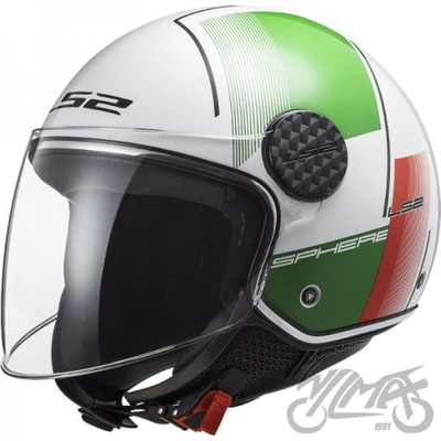 HELMET LS2 OF558 SPHERE LUX FIRM WHITE GREEN RED M  