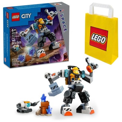 KLOCKI LEGO CITY 60428 KOSMICZNY MECH FIGURKI ZESTAW DLA DZIECI +TORBA LEGO