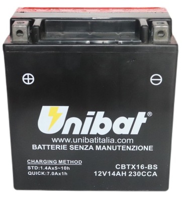 Akumulator Unibat CBTX16-BS 14Ah