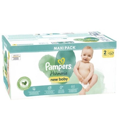 PIELUCHY DLA DZIECI PAMPERS HARMONIE ROZMIAR 2 MINI (4-8 KG) 96 SZT.