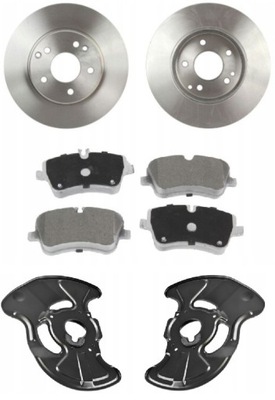 Гальмівні диски + гальмівні колодки + захист перед mercedes c w203 s203 clk c209 a209 slk r171 фото №1