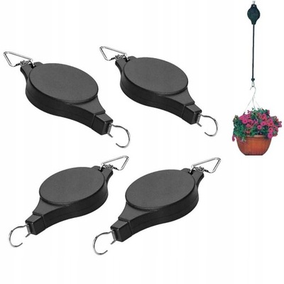 4PCS RETRACTABLE PLANT PULLEY ADJUSTABLE HANGING