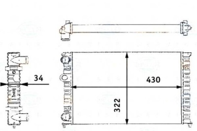Behr hella service 8mk 376 713-744 радиатор двигателя система охлаждение двигателя [behr фото №1