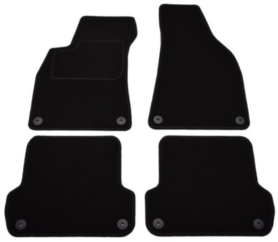 AUDI A4 B6/B7 2000-2008R. NEGRAS ALFOMBRILLAS DE FELPA - ALDOS. SILVER PC  