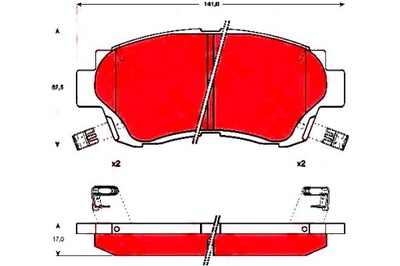 Trw гальмівні колодки гальмівні lexus es 300 mcv10_. vcv10_ фото №1