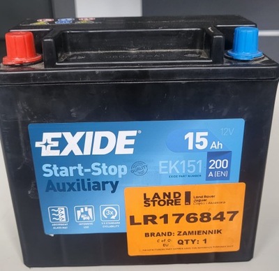 EXIDE Starter Battery Start-Stop Auxiliary EK151 3 Business day delivery to  USA
