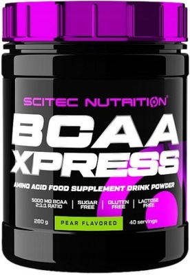 SCITEC BCAA XPRESS 280g AMINOKWASY REGENERACJA PYSZNY SMAK GRUSZKA