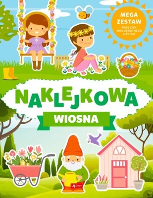 Naklejkowa wiosna wielokrotne naklejki