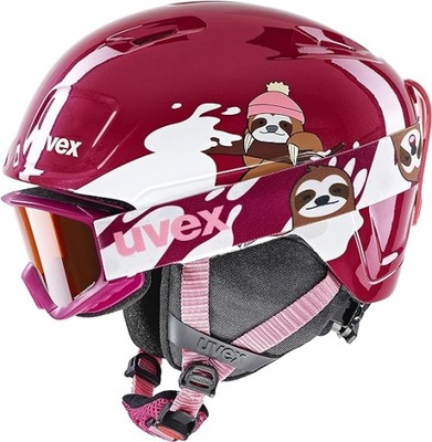 Kask Uvex Heyya Set 51 - 55 cm Berry/White Sloth