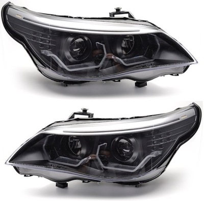 Фара лампа kpl кільця angel eyes led 3d neon тюнінг bmw 5 e60 e61 03-07 фото №1