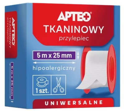 Tkaninowy przylepiec APTEO 5m x 25mm