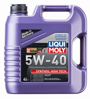 LIQUI MOLY МАСЛО LM2194 SYNTHOIL 5W40 4L