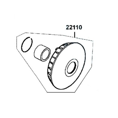 КОЛЕСО ШКИВ ВАРИАТОРА KYMCO MXU 400 22110-ZXA6-M01