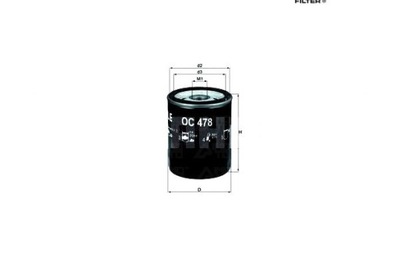 Knecht oc 478 фільтр оливи фото №1