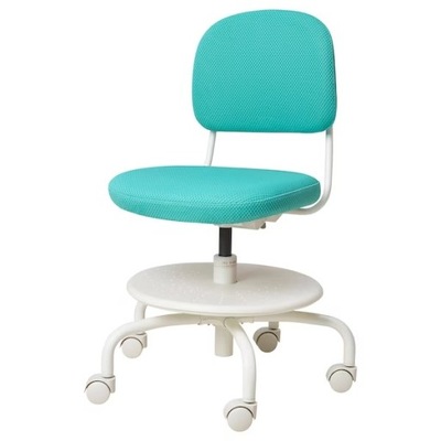 IKEA VIMUND turkusowy krzesło biurowe obrotowe