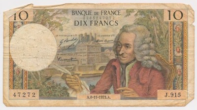 4563. Francja, 10 franków 1973 - st. 5